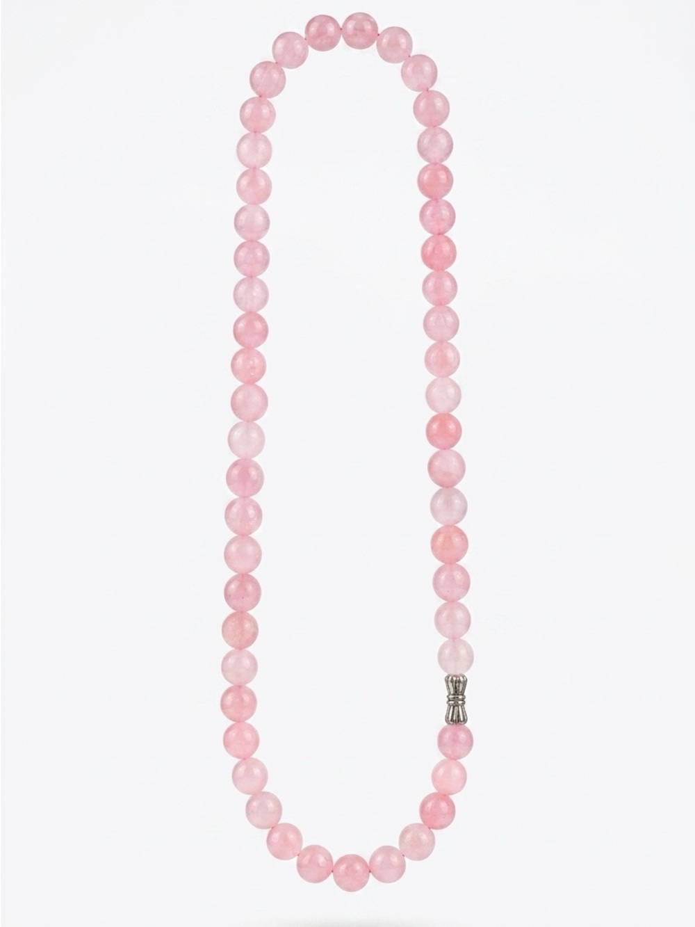 Pink Jade Jadedite Beaded Necklace - Pink